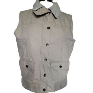 SONOMA [LIFE+STYLE] Fleece Lined Khaki Zip Up Vest - XL